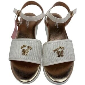 Juicy Couture Sandals Size 11 White Ivan Tennis Club Strappy Open Toe Platform